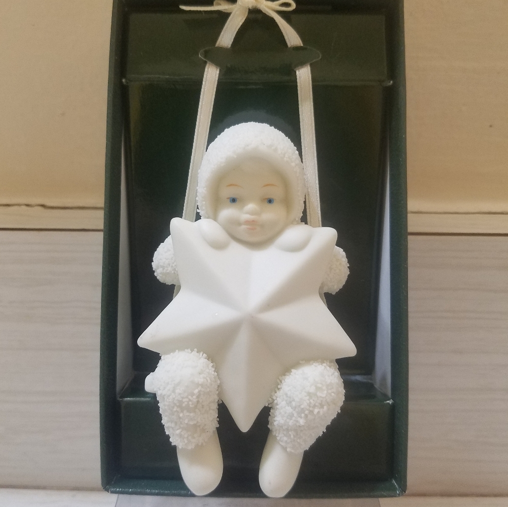 Vintage Snowbabies "Swinging On A Star" Ornament